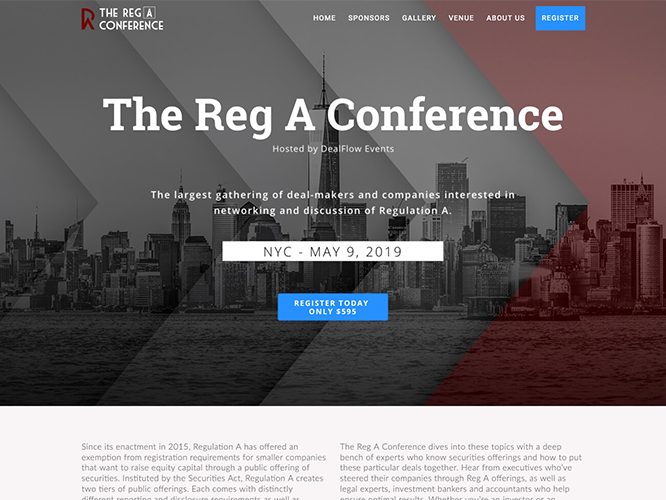 The Reg A Conference Website