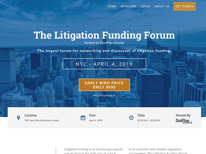 The Litigation Funding Forum website