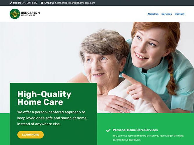 Bee Cared 4 Home Care | Web Design