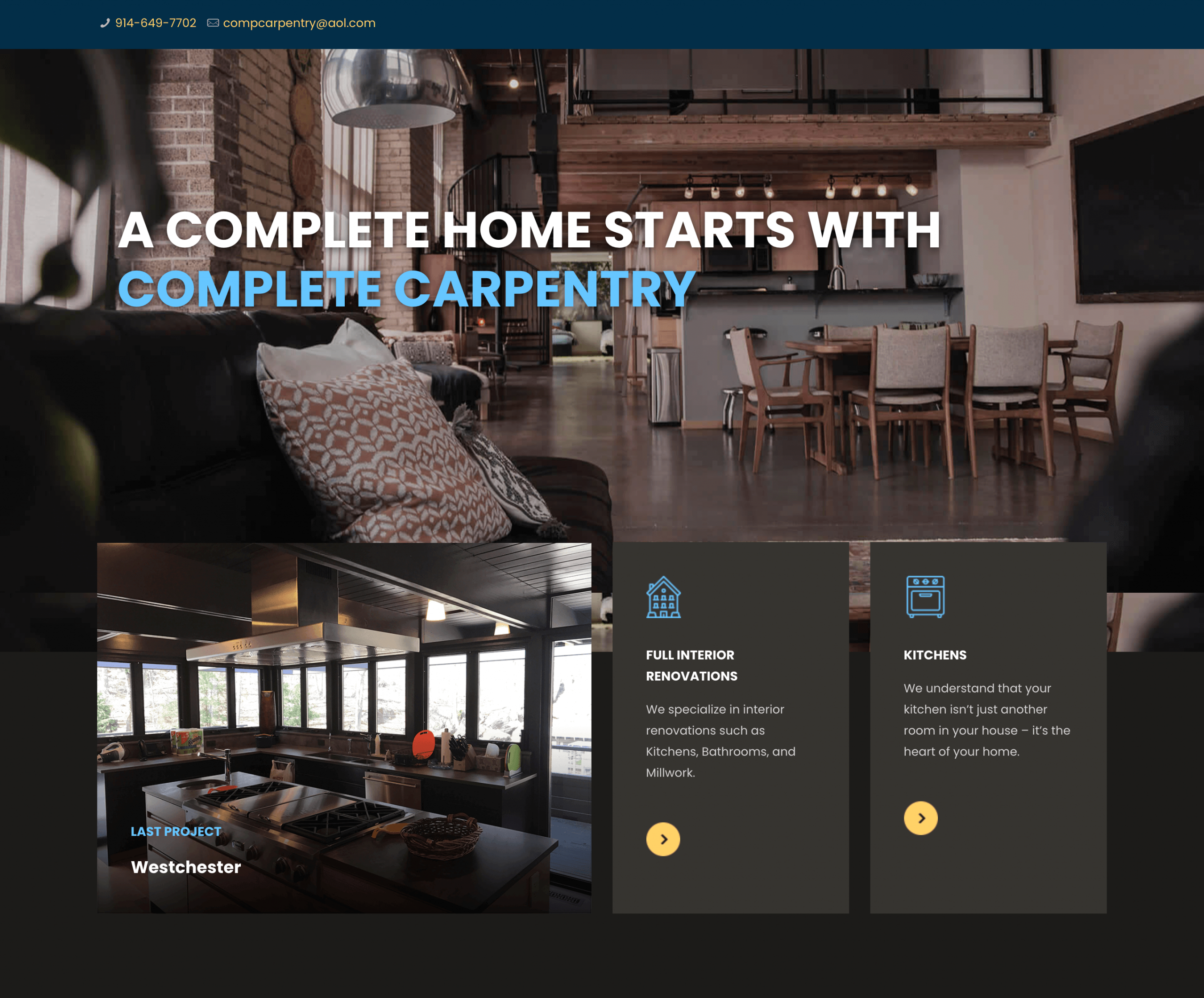 complete-carpentry Complete Carpentry | Web Design | Larreynaga Studios